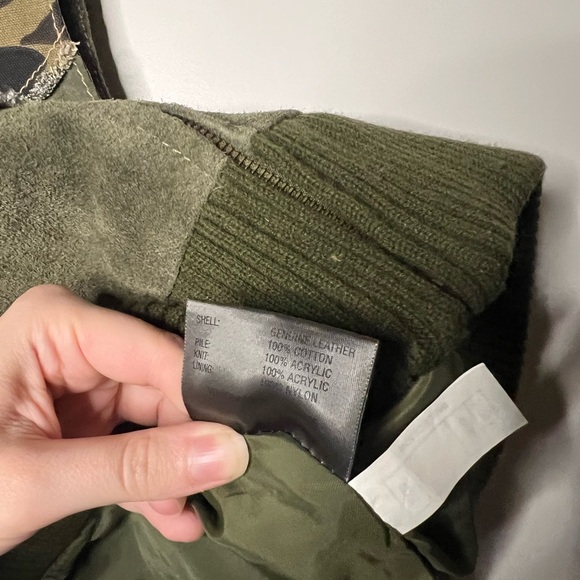 Wilsons Leather Suede Patchwork Camo Vest w/ Faux Fur Collar - Picture 8 of 12